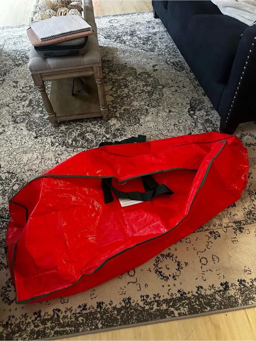 Large Red Heavy-Duty Utility Tote Bag/Christmas Tree Bag